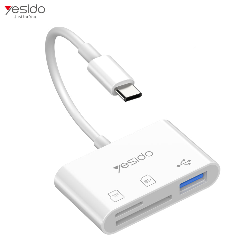 Yesido Type-C To USB 3.0 TF SD Card Slot & PD Quick Charge OTG Adapter GS16
